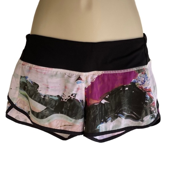 Lululemon Run Speed Short  Pigment Wave Multi / Black - Size 4 - Picture 6 of 6